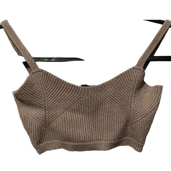 Michael Costello x REVOLVE Madison Crop Top In Tan Size XS - Picture 4 of 8